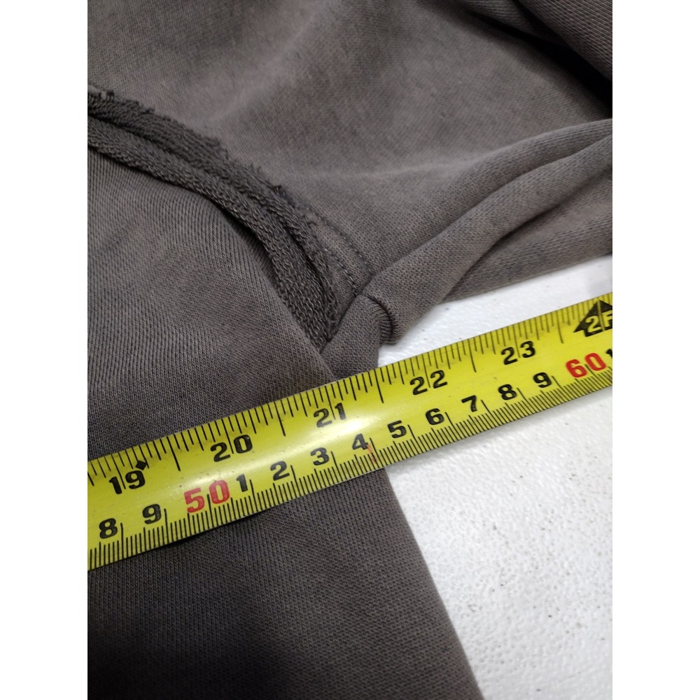 VICI Gray Lace Up Back Sweatshirt Womens Medium Long Sleeve Raw Seam - Picture 5 of 7